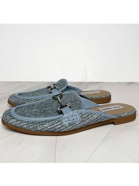 Steve Madden Kordyn Horsebit Blue Slip On Mule 8 1/2 M